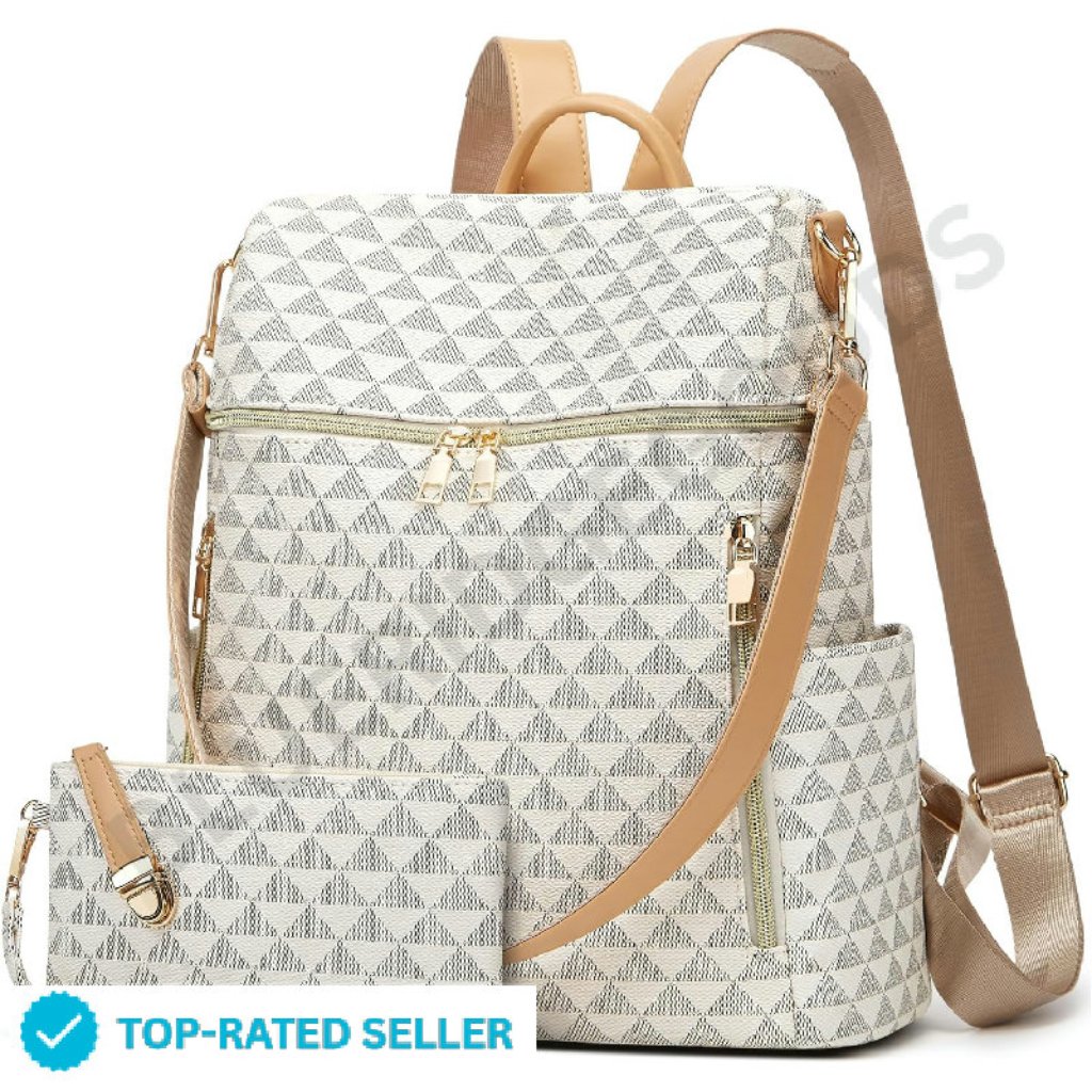 Pu Leather Convertible Backpack Purse Satchel Handbag Travel Work Casual